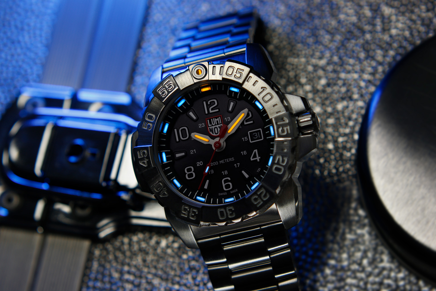 LUMINOX ルミノックス3250シリーズ腕時計200M防水 ステンレスブレス ...
