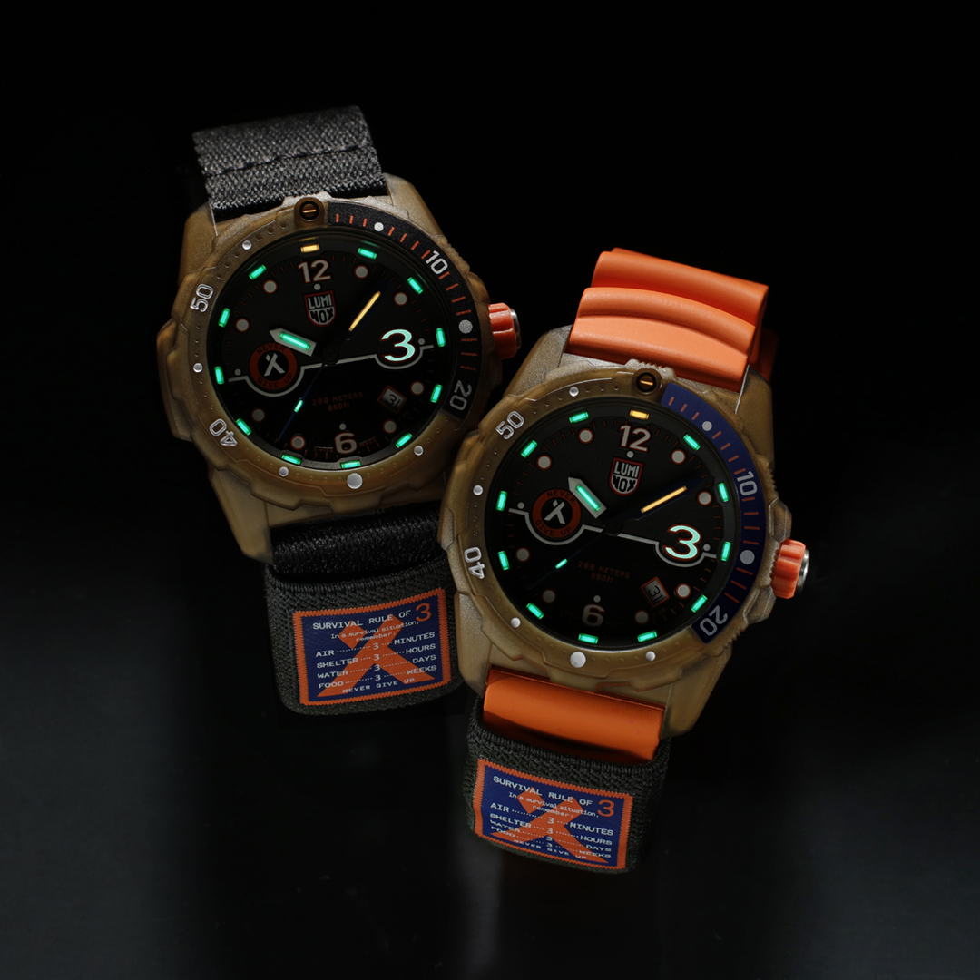 BEAR GRYLLS SURVIVAL RULE OF 3×TIDE 3720 SEA SERIES | Luminox ...